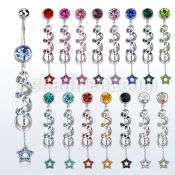 mcd701 steel belly banana, w dangling coil w a small star