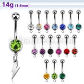 mcdlit steel belly banana w dangling lightning symbol