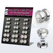mgmpr16 board of magnetic fake plug w ferido swarovski crystal