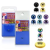 mgtb4 anodized steel half ball magna stud w magnet backing