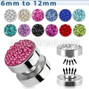 mpmc 316l steel magnetic fake plug w ferido top steel back