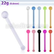 nbrta acrylic nose bone retainer, 20g w 1.5mm ball shaped tops