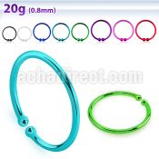 ncp color plated silver wire non piercing fake nose clip