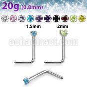 nlzr 316l steel nose stud 1.5mm and 2mm color