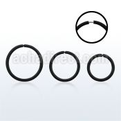 nr31bl black plated 925 sterling silver seamless nose hoop