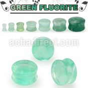 pgsqq green fluorite double flare stone plug