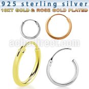 phol pair 925 sterling silver hoop earrings