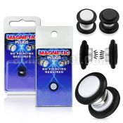 pkmp92 black acrylic magnetic fake plug with rubber o rings