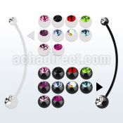 pnda2cg maternity belly ring w 5 8mm acrylic jewel ball
