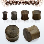 pwn sono wood double flared solid plug size 3mm 25mm