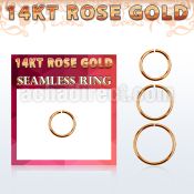 rsel18 solid 14kt rose gold seamless ring, 18g (1mm)