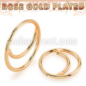 rssea20 rose gold plated silver seamless nose ring moon