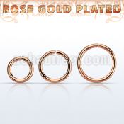 rssel16 rose gold plasted 925 silver seamless ring (1.2mm)