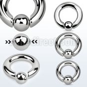 sbcr4 316l steel spring loaded ball closure ring 4g 8mm ball