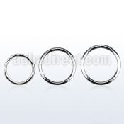 sel20 high polished 316l seamless steel ring diamter 6 12mm