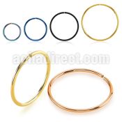 selt22 pvd plated 316l steel seamless nose ring