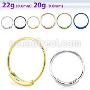 send 316l steel endless nose ring