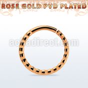 septtdd annealed rose gold steel seamless septum ring
