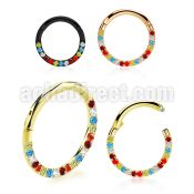 sgsh11rbt pvd steel hinged segment ring 16g side facing cnc