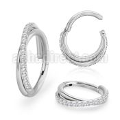 sgsh45 steel hinged segment ring 16g cross cnc