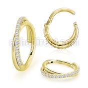 sgsh45t pvd plated steel hinged segment ring 16g cross cnc