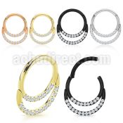 sgtsh9 pvd plated steel hinged segment ring double lines