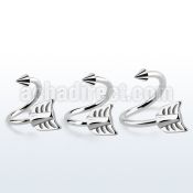 sp16aw 316l steel eyebrow spiral 1.6mm w cone steel arrow end