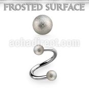spefo5 steel spiral w two 5mm frosted steel balls
