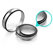 spgxl xl polished 316l steel single flesh tunnel with o ring