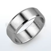 sr145 stainless steel band ring with engravable beveled edge