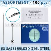 sset07 professional piercing kit steel tongue piercing needle