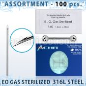 sset08 professional piercing kit steel nipple barbell needles