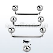 sudb6 90 316l steel industrial surface barbell with 6mm balls