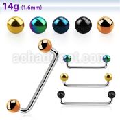 sudbt3 90 polished steel surface barbell with 3mm black balls
