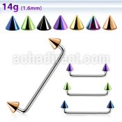 sudcnt4 90 polished steel surface barbell w 4mm black cones