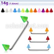 sudvn5 90 316l steel surface barbell w 5mm acrylic uv cones
