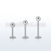 surgical steel labret 20g w a 3mm ball