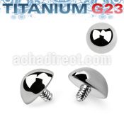 tahb4 4mm titanium g23 half ball shaped dermal anchor top part