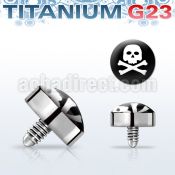 talg1 titanium g23 dermal top w skull for dermal base plate