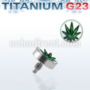 talg9 titanium g23 dermal top with marijuana for base plate