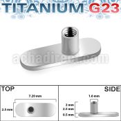 tsa1 titanium g23 w o holed base for dermal surface piercing