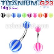ubnbe titanium g23 belly banana w 5 8mm acrylic beach ball
