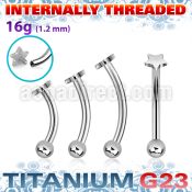 ubnbin1 titanium g23 banana 16g star top ball internal