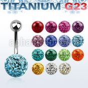 ubnfr10 titanium g23 banana w steel 10mm ferido ball