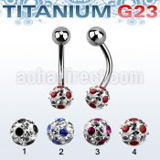 ubnfr6a titanium g23 banana with steel 6mm dotted ferido ball