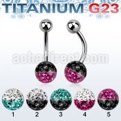 ubnfr8e titanium g23 banana w 8mm 2 color ferido ball