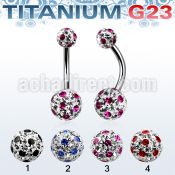 ubnfrga titanium g23 belly banana w 5 8mm dotted ferido balls
