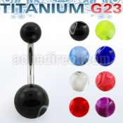 ubnmb titanium g23 belly banana w 5 8mm acrylic marble balls