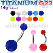 ubnuv titanium g23 belly banana with 5 8mm acrylic uv balls
