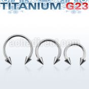 ucbecn titanium g23 circular barbell with two 3mm cones